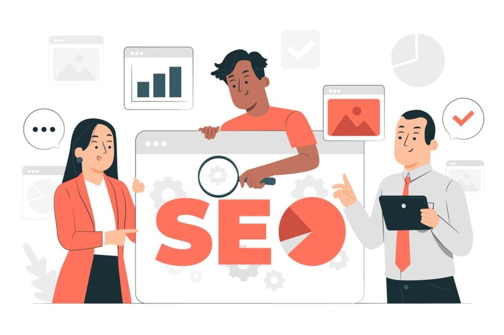 seo analytics team concept illustration 114360 9205
