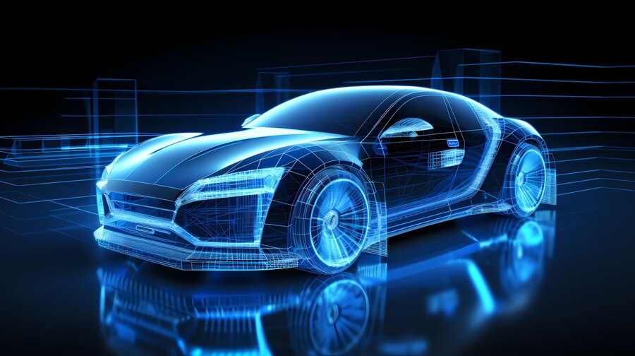 vista de um carro tridimensional 23 2150998582