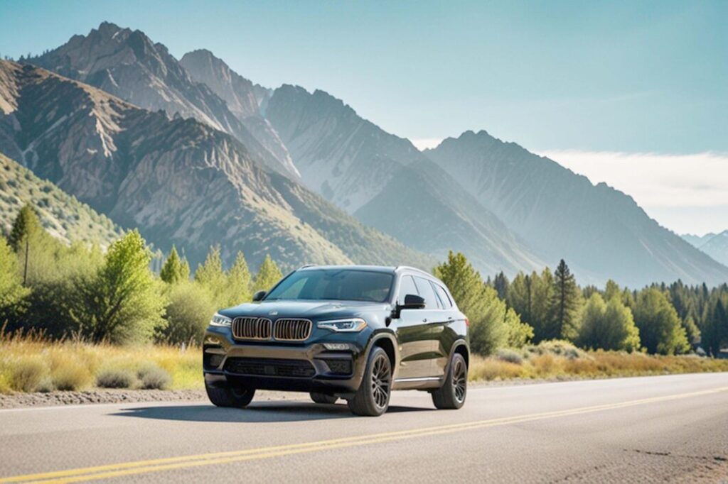 black suv towering mountain splendor 1060941 2256